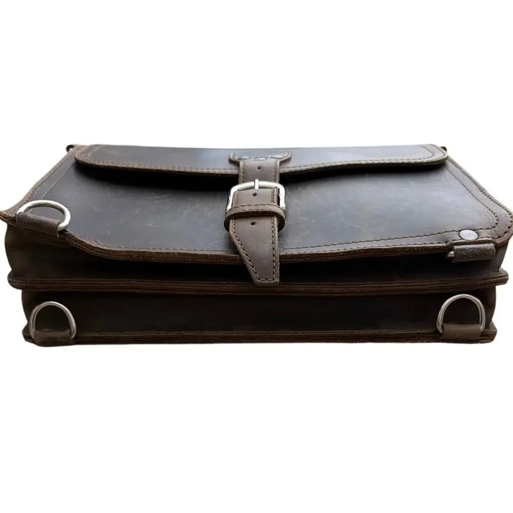 Saddleback Leather Company Slim Leather Briefcase Dark Brown